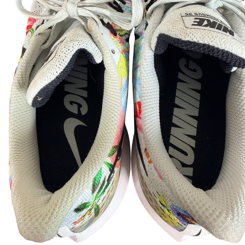 Nike Air Zoom Pegasus 35 Running Shoes White Floral AV3520-001 Womens 10 - Picture 7 of 9